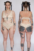 ANDI Champagne Mesh + Satin Long Line Bralette